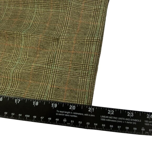 PIAZZA SEMPIONE Plaid New Wool Spandex Capri Cuffed Pants Italy Brown Sz S 78-3 - Picture 8 of 12